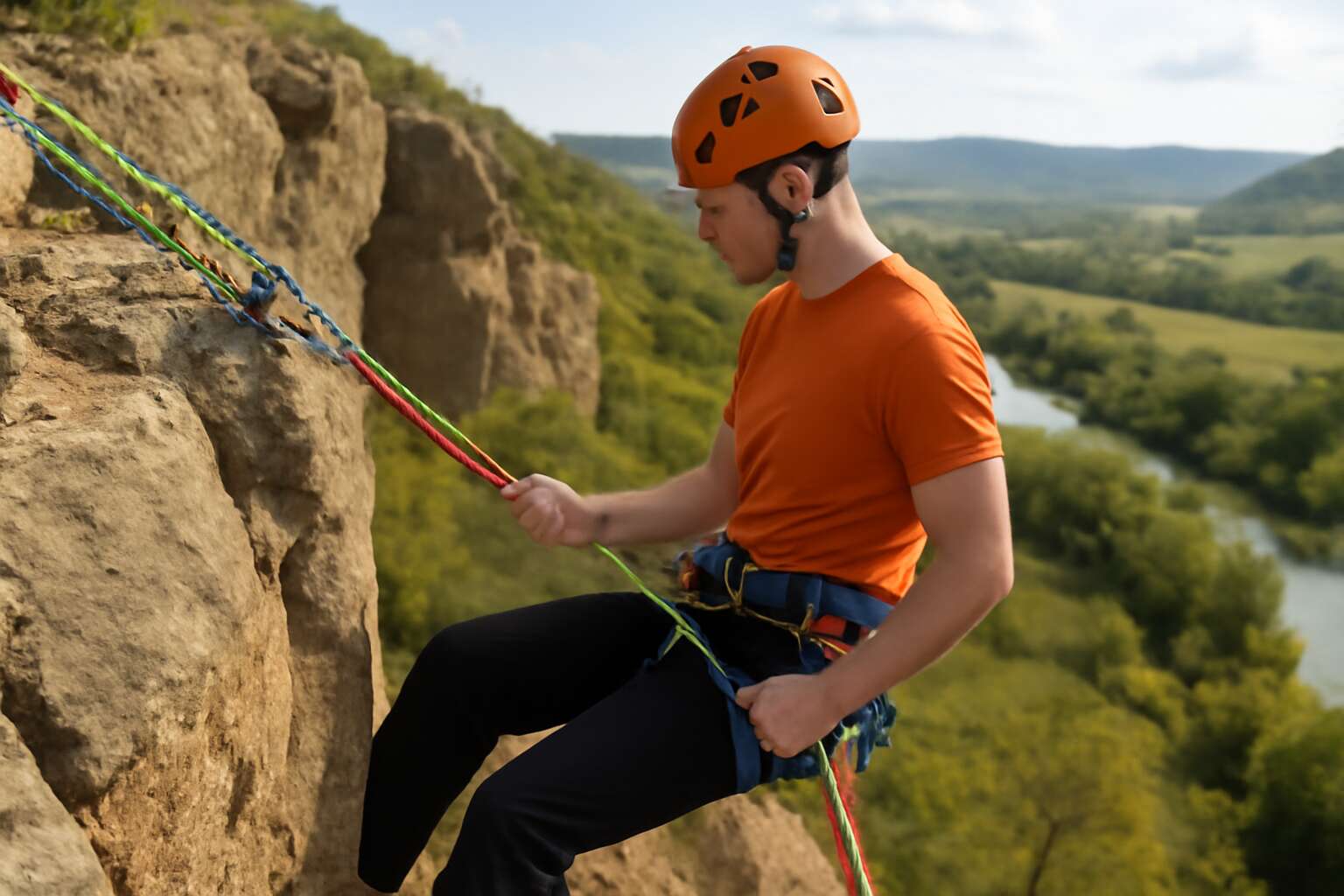abseil set up