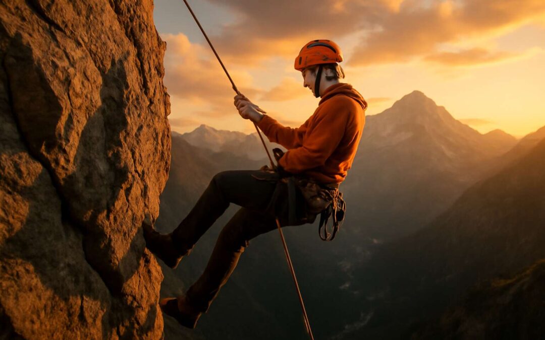 Daring cliffside moments: abseiling images that capture adrenaline and awe.