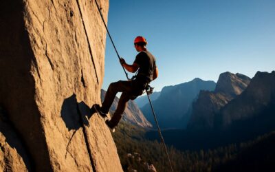 Mastering the descent: rappelling down a mountain with fearless finesse